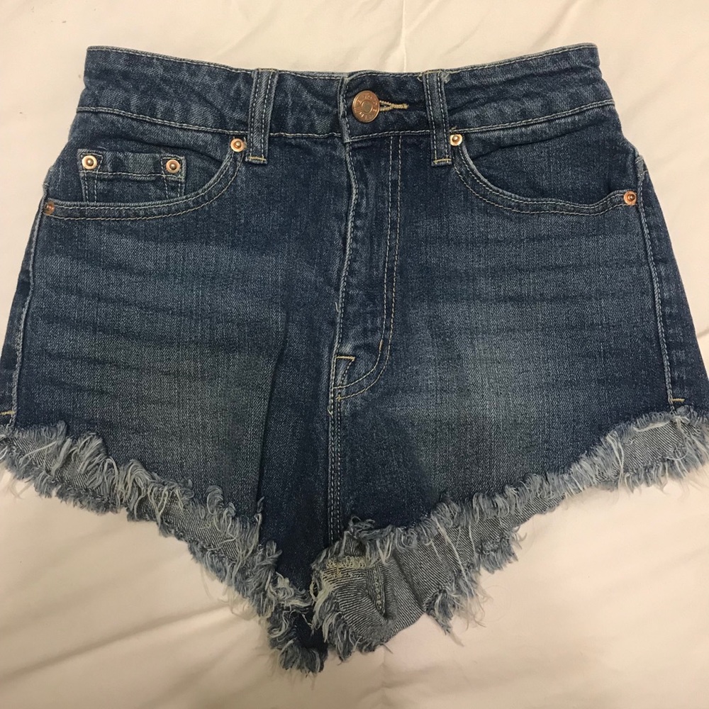 BDG high rise denim shorts